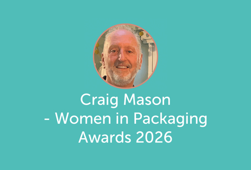 Image of Craig Mason with text, "Craig Mason, Women in Packaging Awards 2026"