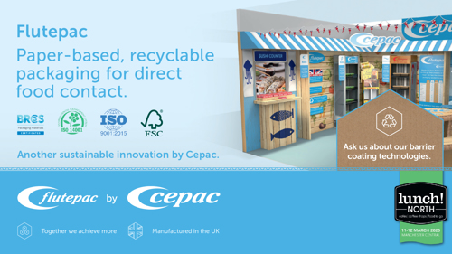 Flutepac: paper-based, recyclable packaging for direct food contact. Another sustainable innovation by Cepac.